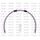 Set zadnjih zavornih cevi Venhill POWERHOSEPLUS HON-4012R-PU (1 cev v kompletu) Purple hoses, chromed fittings