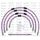 STANDARD Front brake hose kit Venhill POWERHOSEPLUS KAW-9001F-PU (5 cevi v kompletu) Purple hoses, chromed fittings