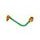 Lever guard ACCOSSATO with green hose and joint left, aluminium