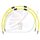 CROSSOVER Front brake hose kit Venhill POWERHOSEPLUS DUC-10008F-YE (2 cevi v kompletu) Yellow hoses, chromed fittings