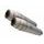 Dual universal silencer kit GPR DEEPTONE CAFE.63.DE Brushed Stainless steel without link pipes