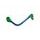 Lever guard ACCOSSATO with blue hose and joint right, aluminium