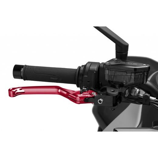 BRAKE LEVER WITHOUT ADAPTER PUIG 4.0 4120RN DOLGA (LONG) RED/BLACK