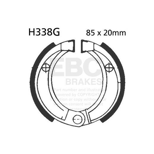 BRAKE SHOE SET EBC H338G GROOVED VZMETI NISO PRILOŽENE