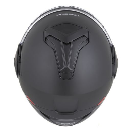 INTEGRALNA ČELADA CASSIDA MULTIFLIP SOLID BLACK MATT/RED/GRAY XL