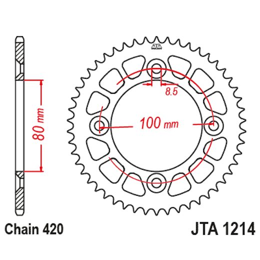 VERIŽNI SET EK - SREBRNA CHAIN 420 SH, NON-SEALED, CHK FRONT SPROCKET JT, CHK REAR SPROCKET JT ZA HONDA CRF 110 F 2013-2025