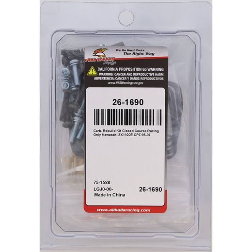 CARBURETOR REBUILD KIT ALL BALLS RACING CARK26-1690