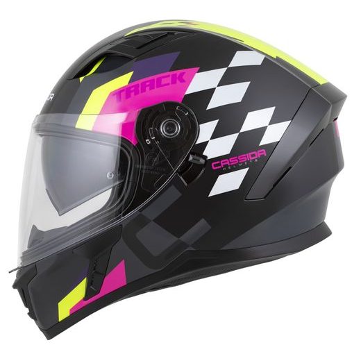 INTEGRALNA ČELADA CASSIDA ORBIT TRACK BLACK/PINK/VIOLET/YELLOW FLUO/WHITE XL