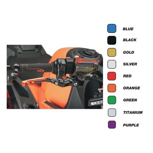 CLUTCH LEVER WITHOUT ADAPTER PUIG 4.0 4210NT POKLOPNA (FOLDABLE) BLACK/ORANGE