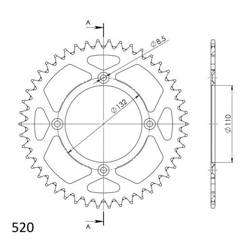 VERIŽNI SET EK - ZLAT CHAIN 520 DEX, X-RING (X, NX, QX, XS), CHK FRONT SPROCKET JT CHK RUBBER CUSHIONED, CHK REAR SPROCKET SUPERSPROX ZA KTM FREERIDE 250 R 2014-2017