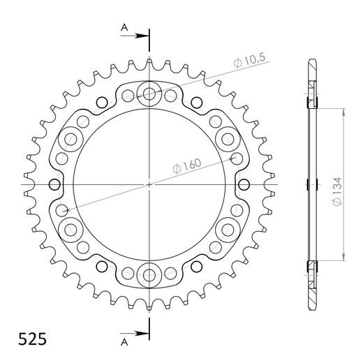 VERIŽNI SET EK - ZLAT CHAIN 525 SRX, X-RING (X, NX, QX, XS), CHK FRONT SPROCKET SUPERSPROX, CHK REAR SPROCKET SUPERSPROX STEALTH ZA HONDA CBR 600 RR 2003-2006