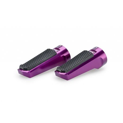 FOOTPEGS WITHOUT ADAPTERS PUIG SPORT 7318L PURPLE WITH RUBBER