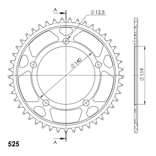 VERIŽNI SET EK - ZLAT CHAIN 525 MVXZ, X-RING (X, NX, QX, XS), CHK FRONT SPROCKET JT CHK RUBBER CUSHIONED, CHK REAR SPROCKET SUPERSPROX ZA BMW S 1000 XR 2020-2024