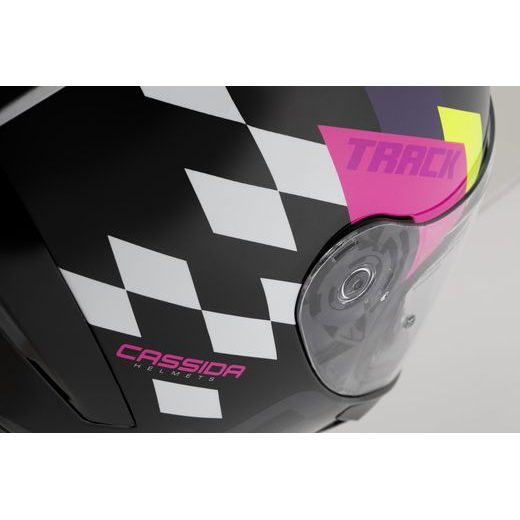 INTEGRALNA ČELADA CASSIDA ORBIT TRACK BLACK/PINK/VIOLET/YELLOW FLUO/WHITE XL