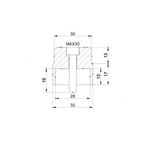 MIRROR ADAPTOR PUIG SUPPORT RIGHT/LEFT STREET TWIN/STREE 9500N ČRNA TO BAR END