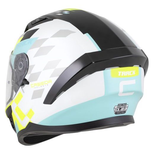 INTEGRALNA ČELADA CASSIDA ORBIT TRACK WHITE/YELLOW FLUO/TURQUOISE/BLACK S