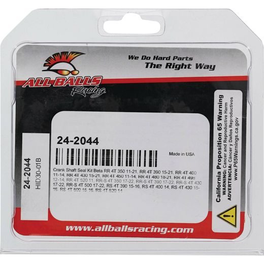 CRANKSHAFT BEARING KIT ALL BALLS RACING CB24-2044