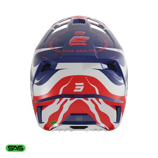 HELMET SHOT SPEED BEAST A05-21OB-C01-12 BLUE / RED PEARLY 2XL
