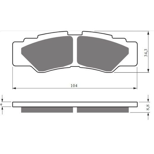 ZAVORNE OBLOGE GOLDFREN 433 S33 OFF-ROAD REAR