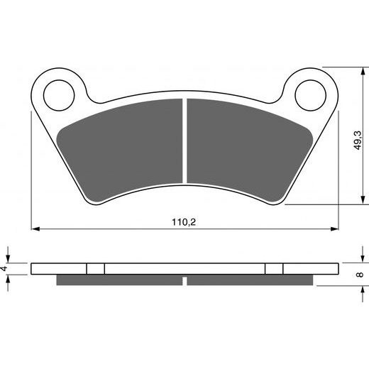 ZAVORNE OBLOGE GOLDFREN 294 S33 OFF-ROAD FRONT