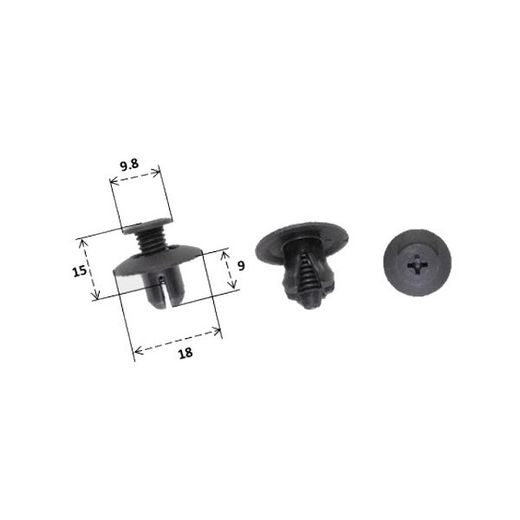 PLASTIC RIVET RMS 121832008