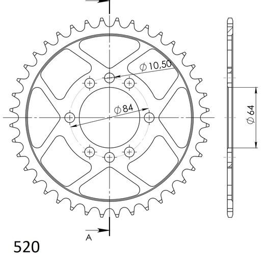 VERIŽNI SET EK - SREBRNA CHAIN 520 SRO, O-RING, CHK FRONT SPROCKET SUPERSPROX, CHK REAR SPROCKET SUPERSPROX ZA ATV KAWASAKI KFX 400 2003-2006