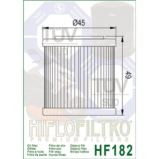 OLJNI FILTER HIFLOFILTRO HF182