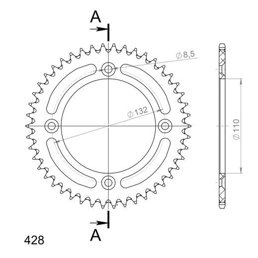 VERIŽNI SET EK - SREBRNA CHAIN 428 SHDR, NON-SEALED, CHK FRONT SPROCKET SUPERSPROX, CHK REAR SPROCKET SUPERSPROX ZA KTM SX 85 2004-2017