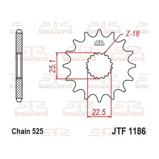 VERIŽNI SET D.I.D CHAIN - SREBRNA CHAIN 525 ZVM-X, X-RING (X, NX, QX, XS), CHK FRONT SPROCKET JT CHK RUBBER CUSHIONED, CHK REAR SPROCKET JT ZA TRIUMPH THRUXTON 1200 2016-2022