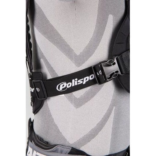 CHEST PROTECTOR POLISPORT XP2 ADULT 8000300001 WITH ARM PROTECTORS CLEAR/BLACK