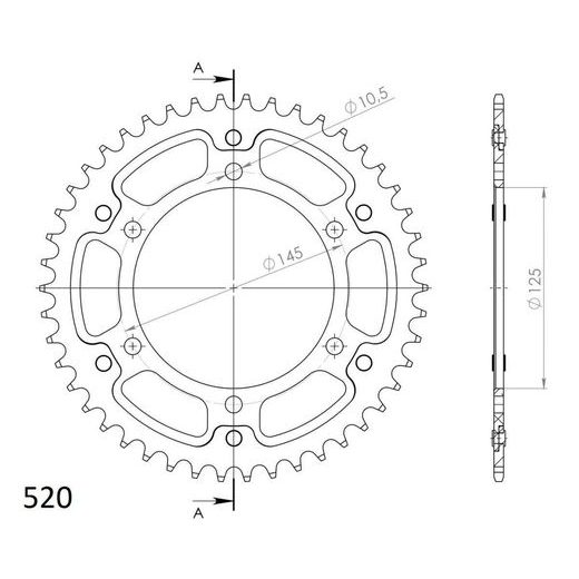 VERIŽNI SET EK - SREBRNA CHAIN 520 SRX, X-RING (X, NX, QX, XS), CHK FRONT SPROCKET SUPERSPROX, CHK REAR SPROCKET SUPERSPROX STEALTH ZA YAMAHA XTZ 750 SUPER TENERE 1990-1997