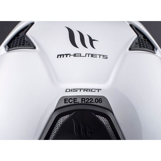 TRIAL HELMET MT HELMETS DISTRICT SV S SOLID A0 GLOSS WHITE XL