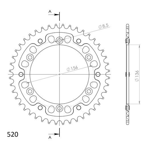 VERIŽNI SET EK - SREBRNA CHAIN 520 SRO, O-RING, CHK FRONT SPROCKET SUPERSPROX, CHK REAR SPROCKET SUPERSPROX STEALTH ZA HUSQVARNA SMR 630 REPLICA 2004
