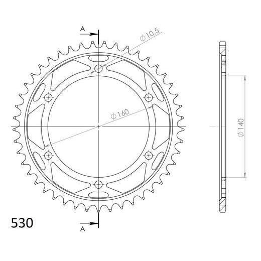 VERIŽNI SET EK - ZLAT CHAIN 530 ZVX, X-RING (X, NX, QX, XS), CHK FRONT SPROCKET SUPERSPROX, CHK REAR SPROCKET SUPERSPROX ZA KAWASAKI ZZR 1100 1990-1992