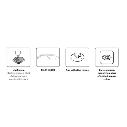 VZVRATNO OGLEDALO PUIG AILERON 21285N ČRNA RIGHT