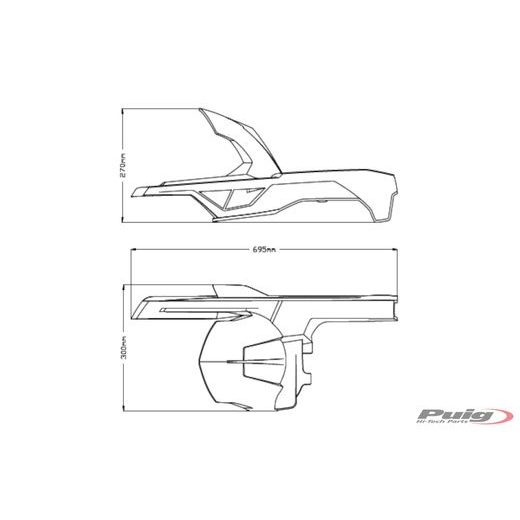 ZADNJI BLATNIK PUIG 20544J MATT BLACK