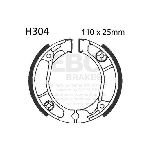 BRAKE SHOE SET EBC H304 INCLUDINGS SPRINGS