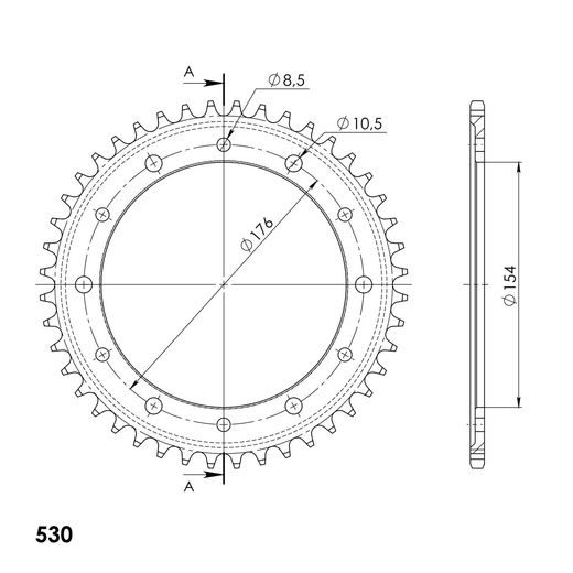 VERIŽNI SET EK - SREBRNA CHAIN 530 SRX, X-RING (X, NX, QX, XS), CHK FRONT SPROCKET SUPERSPROX, CHK REAR SPROCKET SUPERSPROX ZA HONDA CB 1000 R, RA (ABS) 2008-2016