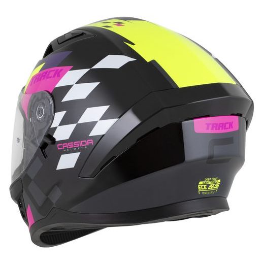 INTEGRALNA ČELADA CASSIDA ORBIT TRACK BLACK/PINK/VIOLET/YELLOW FLUO/WHITE XL
