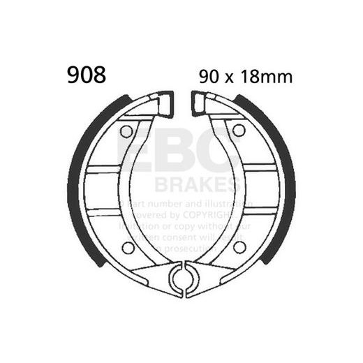 BRAKE SHOE SET EBC 908