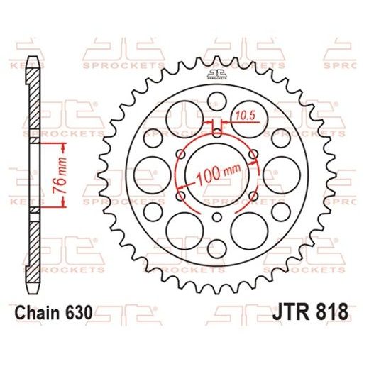 ZADNJI VERIŽNIK (ZOBNIK) JT JTR 818-40 40T, 630