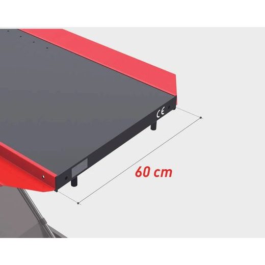 MOTORCYCLE LIFT LV8 GOLDRAKE 400 FLOOR VERSION EG400P.R WITH FOOT PEDAL PUMP (BLACK AND RED RAL 3002)