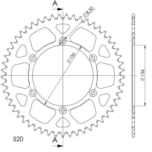 VERIŽNI SET EK - ZLAT CHAIN 520 MVXZ, X-RING (X, NX, QX, XS), CHK FRONT SPROCKET SUPERSPROX, CHK REAR SPROCKET SUPERSPROX ZA HUSQVARNA TC 610 1991-1997