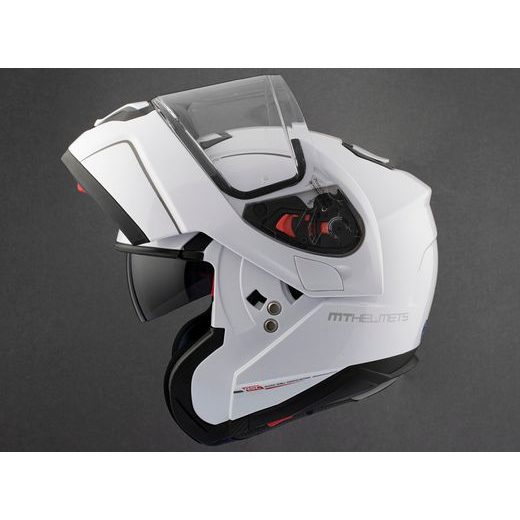 PREKLOPNA ČELADA MT HELMETS ATOM 2 SV BAST A6 MATT WHITE S