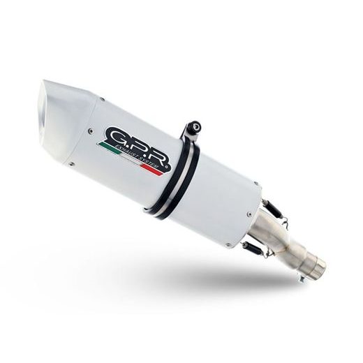 SLIP-ON EXHAUST GPR ALBUS EVO4 E5.S.193.ALBE4 WHITE GLOSSY INCLUDING REMOVABLE DB KILLER AND LINK PIPE