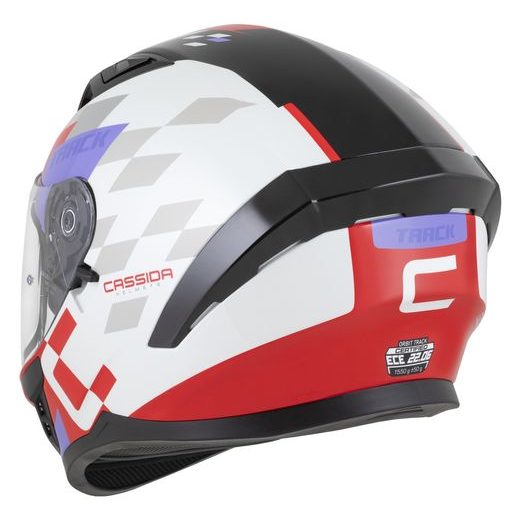 INTEGRALNA ČELADA CASSIDA ORBIT TRACK RED FLUO/WHITE/VIOLET/BLACK XS