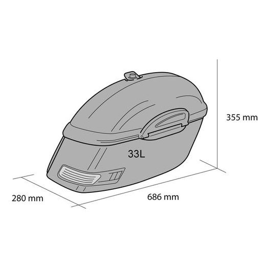 RIGID SADDLEBAG CUSTOMACCES TOURING AR0004N ČRNA RIGHT