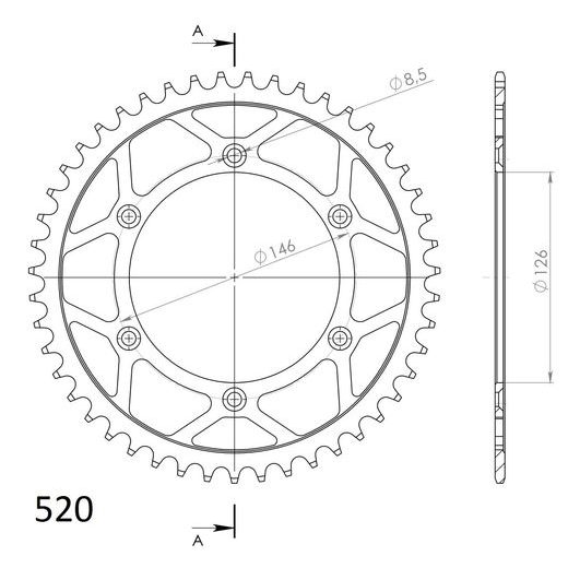 VERIŽNI SET EK - SREBRNA CHAIN 520 MRD, NON-SEALED, CHK FRONT SPROCKET SUPERSPROX, CHK REAR SPROCKET SUPERSPROX ZA SUZUKI RM 250 2000-2003