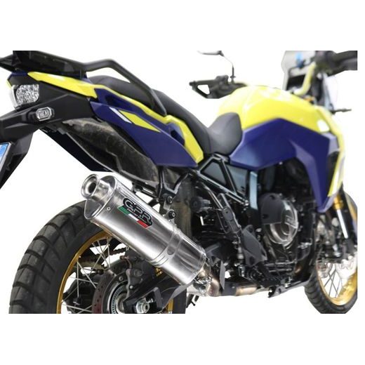 SLIP-ON EXHAUST GPR TRIOVAL E5.S.207.TRI POLISHED STAINLESS STEEL INCLUDING REMOVABLE DB KILLER AND LINK PIPE