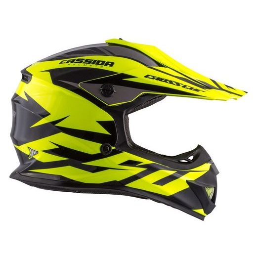 MOTOCROSS HELMET CASSIDA CROSS CUP JUNIOR YELLOW FLUO / BLACK / GREY